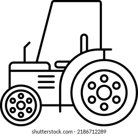 harvesting and threshing machine vector line icon design, Farming and Agriculture symbol, village life Sign, Rural and Livestock stock illustration, farmer tractor Concept
