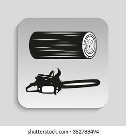 Harvesting work. Vector icon.