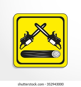 Harvesting work. Vector icon.