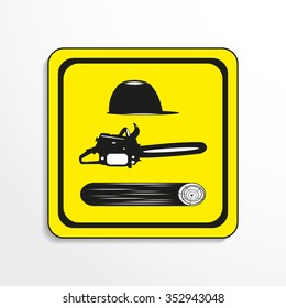 Harvesting work. Vector icon.