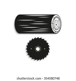 Harvesting work. Vector icon.