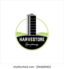 Logo de Harvestore silo con estilo de diseño clásico