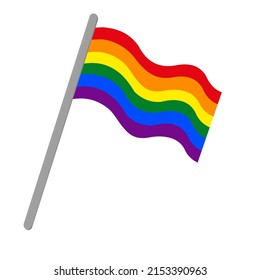 Harvey Milk Day a Public Holiday. vector colored rainbow flag on white background.