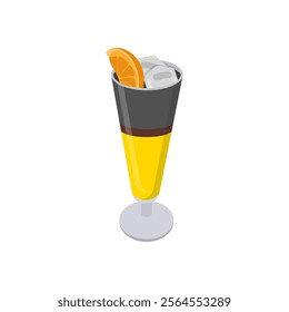 Harvey Wallbanger, Cocktails Vector illustration, Isolated