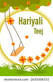 Haryali Teej is observed on the third day of the bright half of the Shraavana's Lunar month