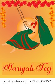 Haryali Teej is observed on the third day of the bright half of the Shraavana's Lunar month