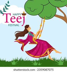 Haryali Teej is a vibrant Hindu festival celebrated mainly by women, marked by fasting, traditional attire, and joyful songs and dances.