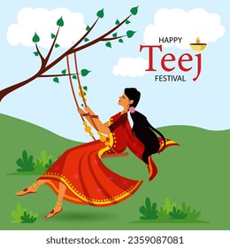 Haryali Teej is a vibrant Hindu festival celebrated mainly by women, marked by fasting, traditional attire, and joyful songs and dances.