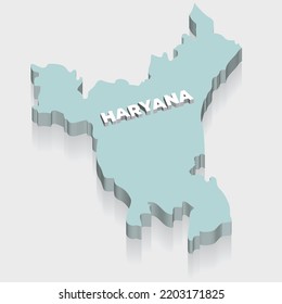 Mapa 3d de Haryana, Estado de la India