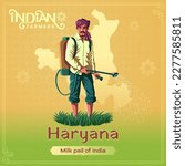 Haryana Farmer - A Vibrant Vector Illustration Depicting the Resilience and Hard Work of Indian Agriculture