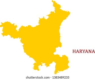 Haryana, India, vector map. High detailed  illustration. - Vector 