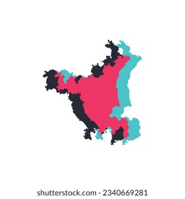 Haryana Map - World Map International vector template. India region silhouette vector illustration