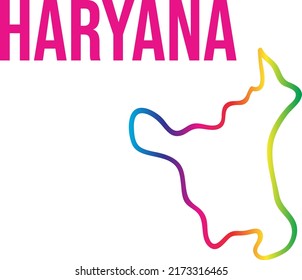 Haryana state colorful linear map