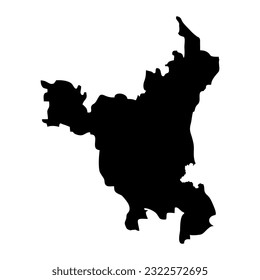 Mapa estatal de Haryana, división administrativa de India. Ilustración vectorial.