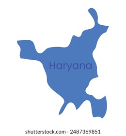 Haryana State Map Vektorgrafik Symbol. In: India Haryana Province State Icon. Karte von Haryana
