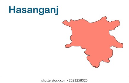 Mapa da subdivisão de Hasanganj, Distrito de Katihar, Estado de Bihar, República da Índia, Governo de Bihar, território indiano, Índia Oriental, política, aldeia, turismo