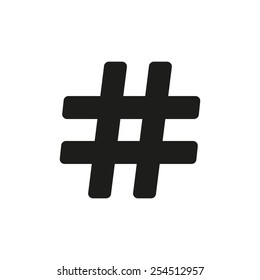 The hash icon. Hashtag symbol. Flat Vector illustration