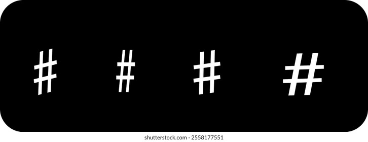 The hash icon. Hashtag symbol. Flat, popular trend for social media tags
