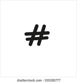 the hash icon. Hashtag symbol. Flat illustration, eps10