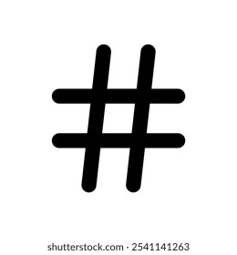 hash icon. Simple vector sign.