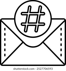 Hashlinienvektordesign