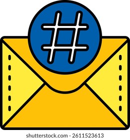 Hash Line vector Icon Design