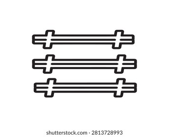 Hash mark icon. Grid lines symbol for UI design. Digital data marker.