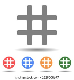 Hash number sign vector icon