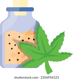 Concepto de extracción de aceite de hash, diseño de ícono de color de vectores de maleza líquido, símbolo de cannabis y marihuana, signo de thca y cbda, ilustración recreativa de plantas medicinales
