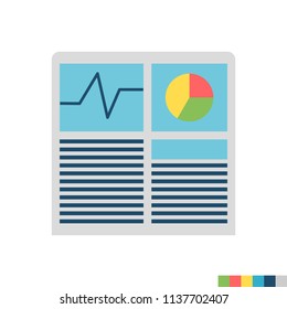 Hash Rate Related Flat Vector Icon. Isolated on White Background. Trendy Flat Style.
