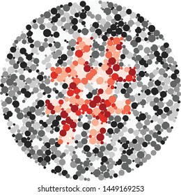 Hash Sharp sign color distributed circles dots illustration