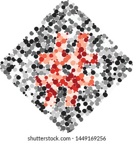 Hash Sharp sign color distributed circles dots illustration