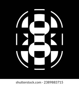 Hash tag 8 number design monogram.