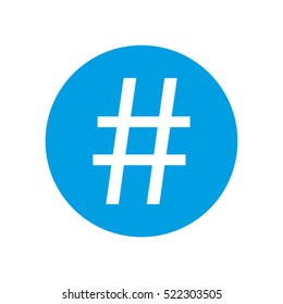 hash tag, grille, badge number, pop, vector icon, eps10
