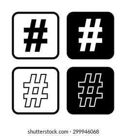 Hash tag icon