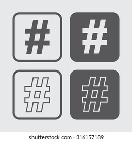 Hash tag icon