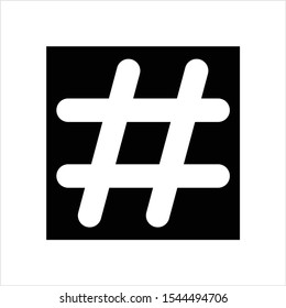 Hash Tag Icon, Hashtag Icon Vector Art Illustration