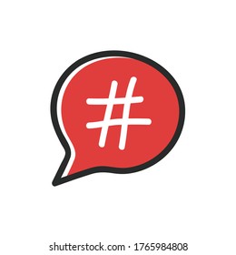 hash tag icon vector design template