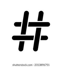 Hash tag icon vector. group illustration sign. label symbol or logo.