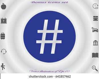 hash tag, icon, vector illustration eps10