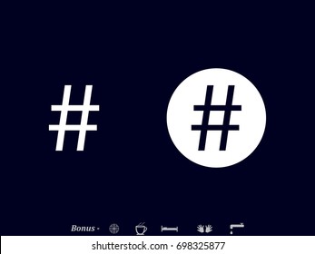 hash tag, icon, vector illustration eps10