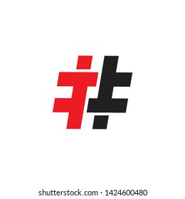 Hash tag logo icon inspiration vector template