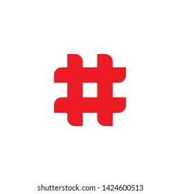 Hash tag logo icon inspiration vector template