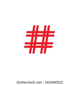 Hash tag logo icon inspiration vector template