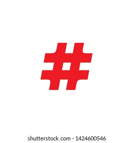 Hash tag logo icon inspiration vector template