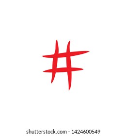 Hash tag logo icon inspiration vector template