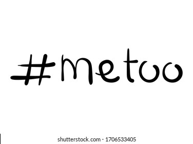 The hash tag metoo Vector illustration on white background.
