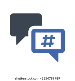 Hash tag post Icon, Vector Graphics