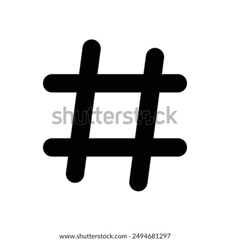 Hash tag vector icon sign