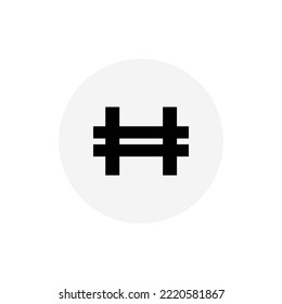 Hashflow (HFT) icon isolated on white background.